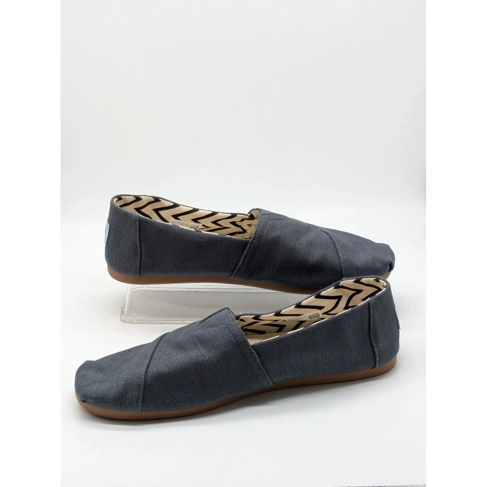 TOMS Classic Alpargata Men's Size 12 Navy Blue Canvas Slip On Casual Shoes